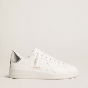 Golden Goose bio-based Purestar with white star and mirror-effect heel tab